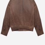 BOMBER IN PELLE DI AGNELLO INVECCHIATA 843931 YCSX22800 SAINT LAURENT 