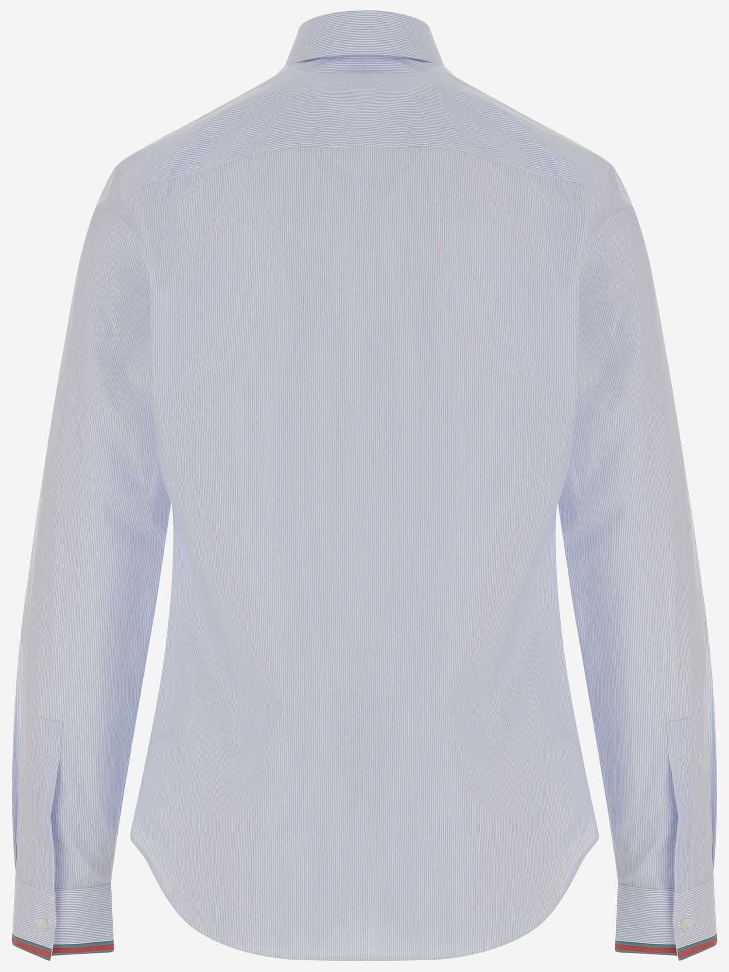 CAMICIA IN COTONE A RIGHE CON WEB 852707 ZAS5W4305 GUCCI 