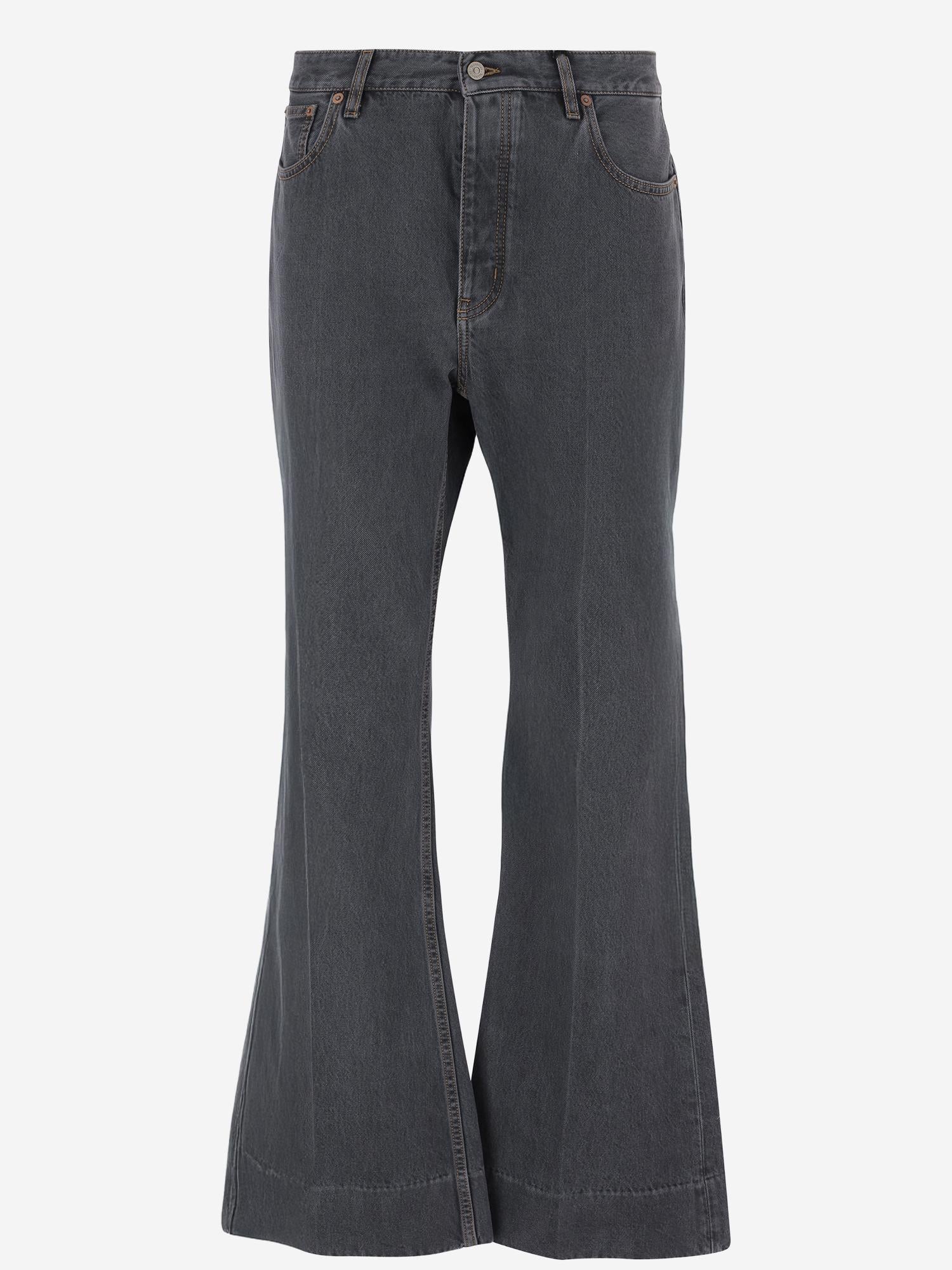 JEANS IN COTONE CON GAMBA AMPIA 7V0DE15A B4A0NO VALENTINO 