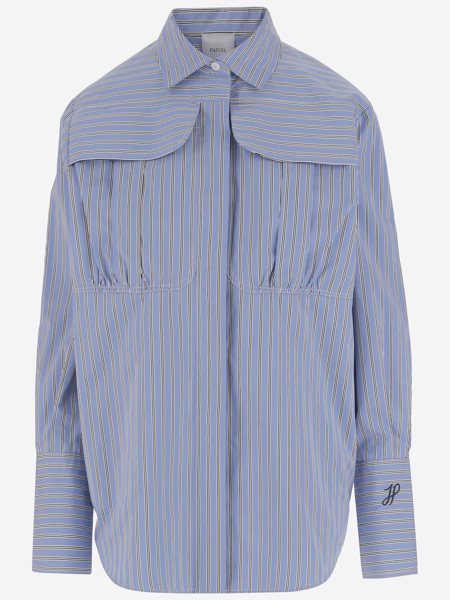 CAMICIA IN COTONE CON MOTIVO A RIGHE BL0360190 5065 PATOU 