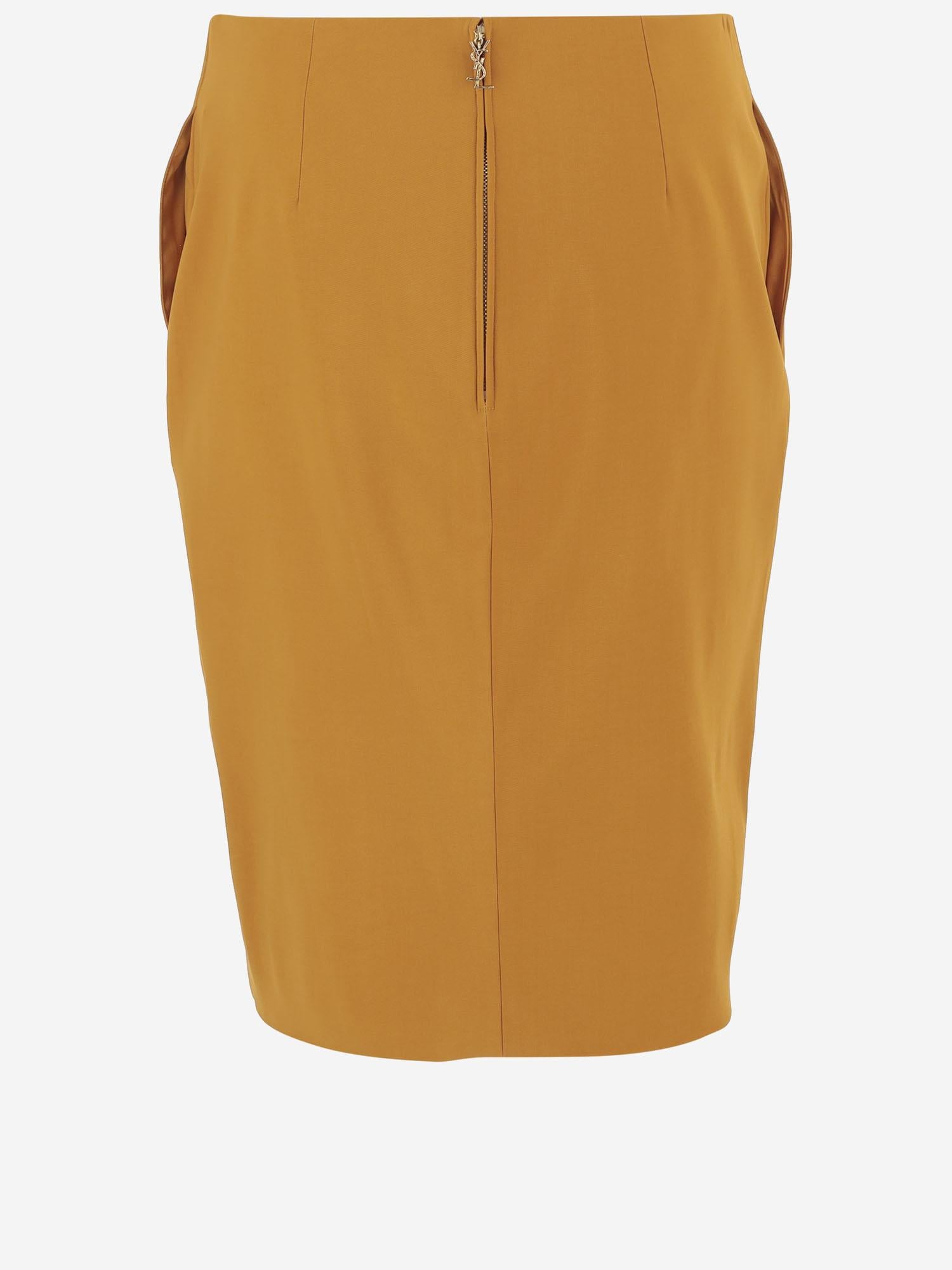 GONNA A MATITA IN SATIN 852654 Y5J197746 SAINT LAURENT 