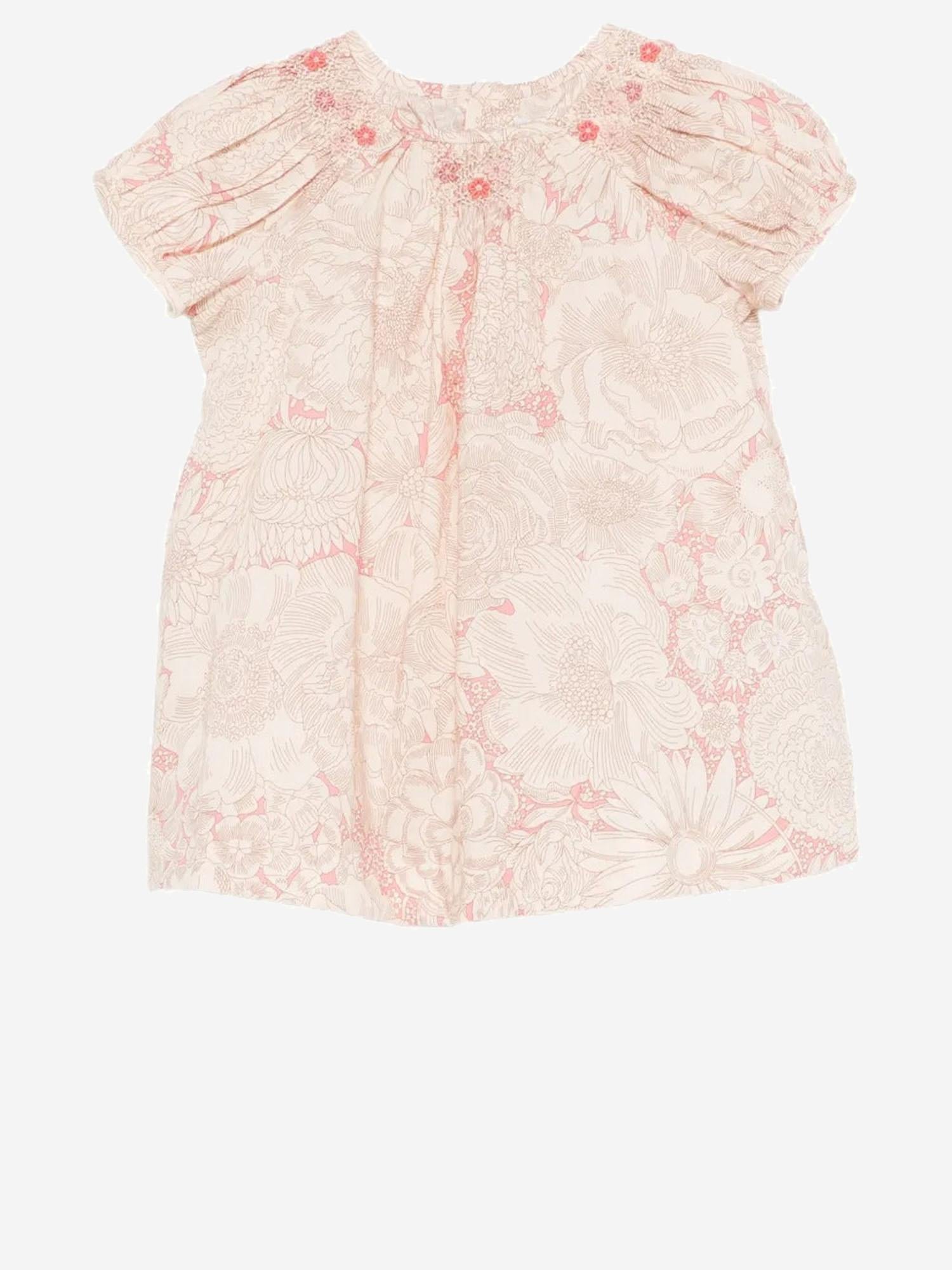 SET DA DUE PEZZI LUCIE IN COTONE CON MOTIVO FLOREALE S06XDRW00020 522 BONPOINT KIDS 