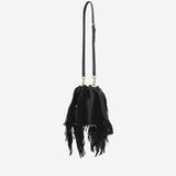 BORSA A SPALLA IN PELLE CON FRANGE 6W2B0R28LUJ 0NO VALENTINO GARAVANI 