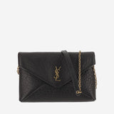 BORSA A TRACOLLA IN PELLE MARTELLATA 855569 AACYT1000 SAINT LAURENT 