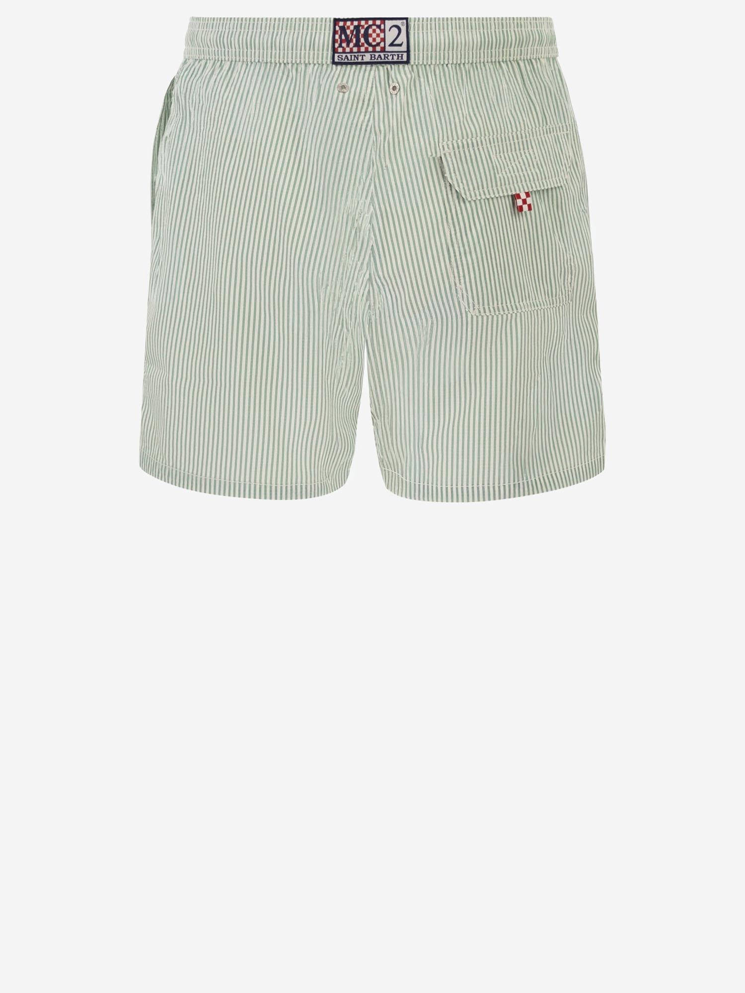 SHORTS DA BAGNO IN NYLON CON LOGO PATM001 00092L MC2 SAINT BARTH 