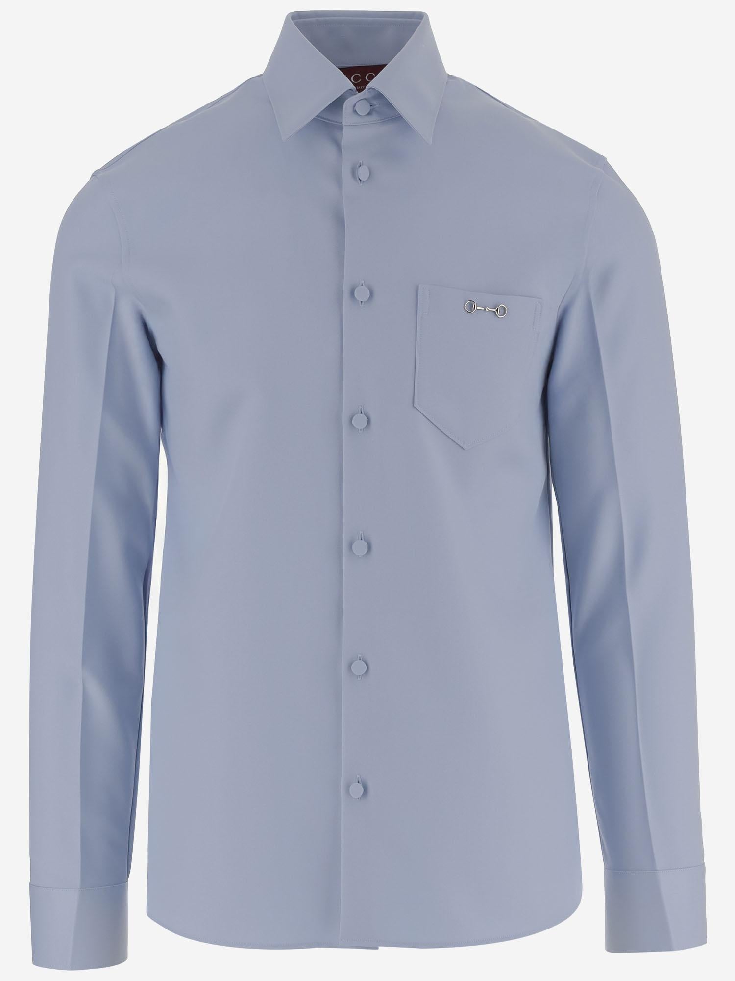 Camicia in twill di poliestere con Morsetto 841624 ZAT434147 GUCCI 