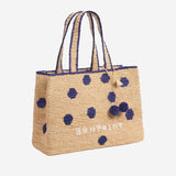 BORSA A SPALLA IN RAFIA CON POIS S06GBAW00006 770B BONPOINT KIDS 