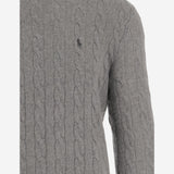 MAGLIA A TRECCE IN LANA E CASHMERE 710876762 012 POLO RALPH LAUREN 