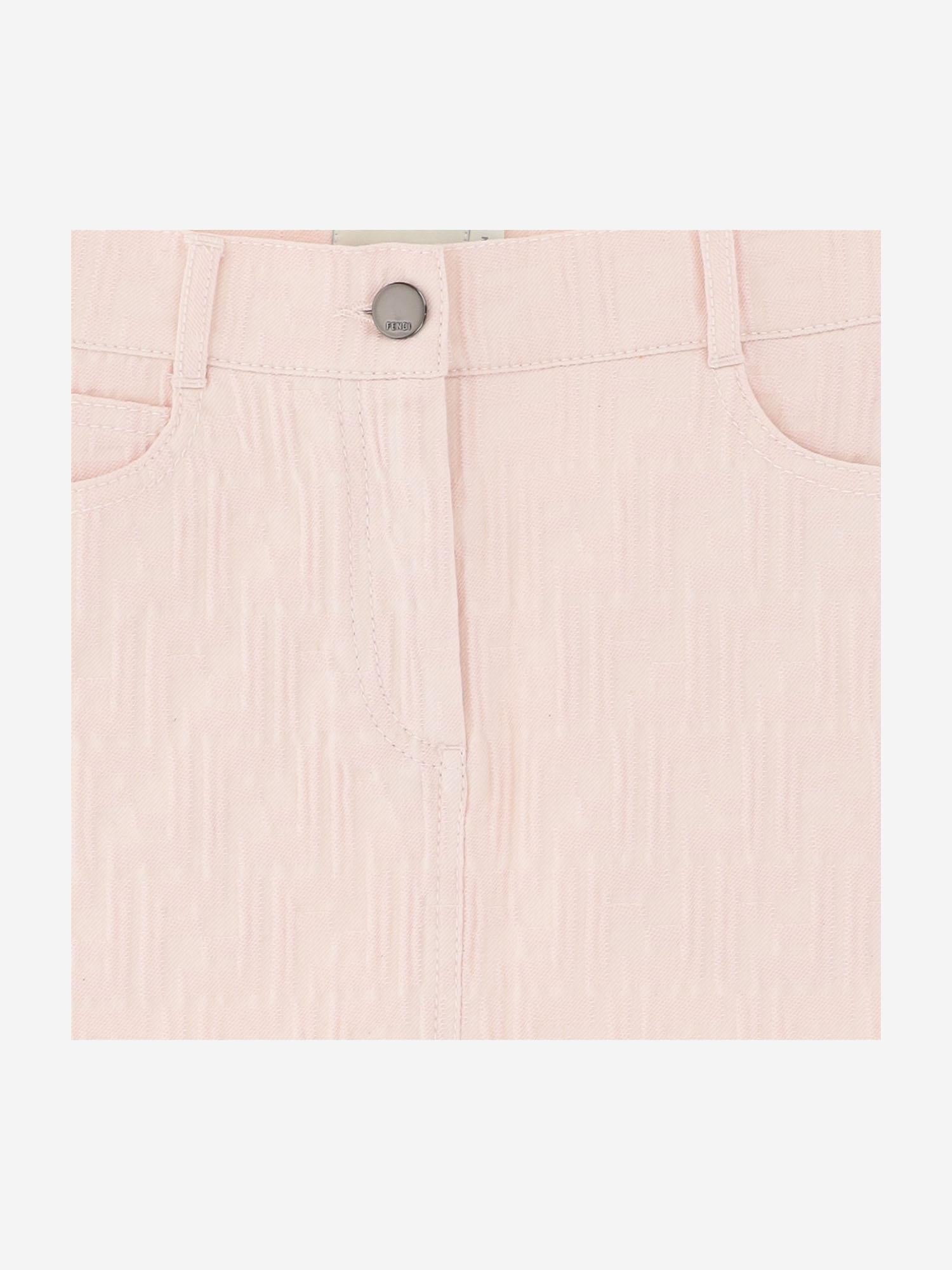 GONNA IN MISTO COTONE STRETCH JFE203 AVW1F1UL9 FENDI KIDS 