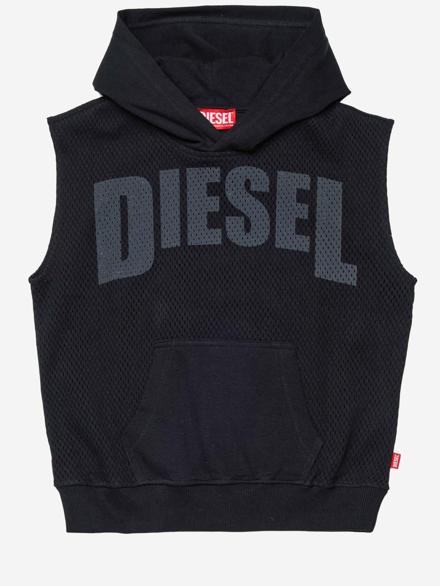 FELPA SENZA MANICHE IN RETE DI COTONE J02591 KYA0MK900 DIESEL KIDS 