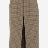 GONNA PANTALONE A QUADRI IN LANA 831073 Y1M752232 SAINT LAURENT 