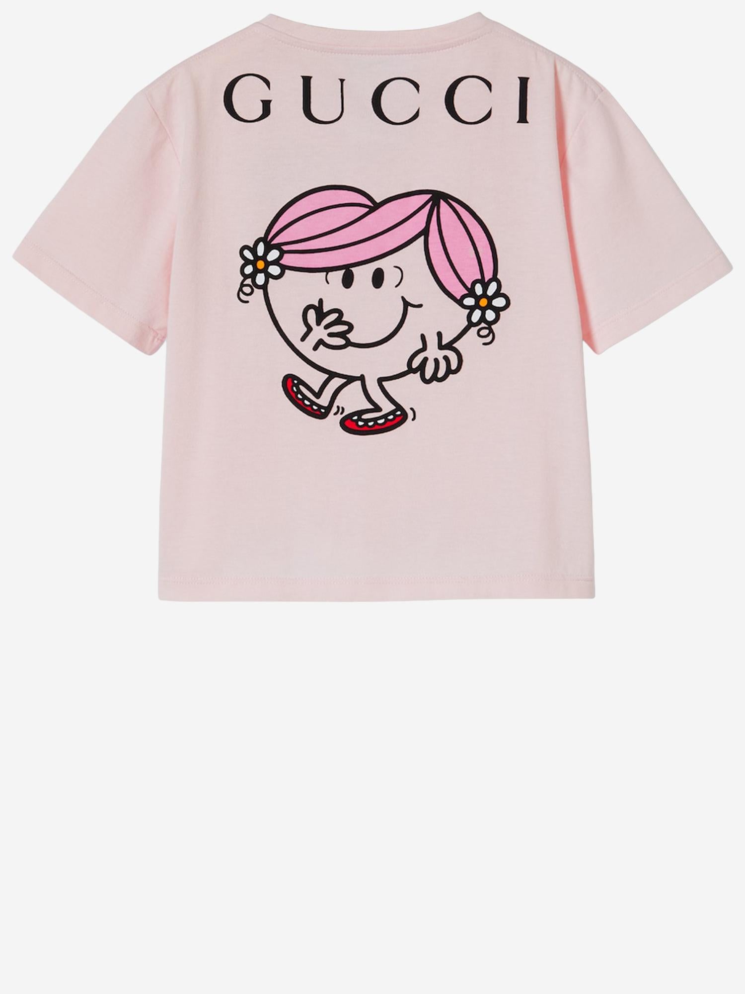 T-SHIRT IN COTONE CON STAMPA 835229 XJHRD5907 GUCCI KIDS 