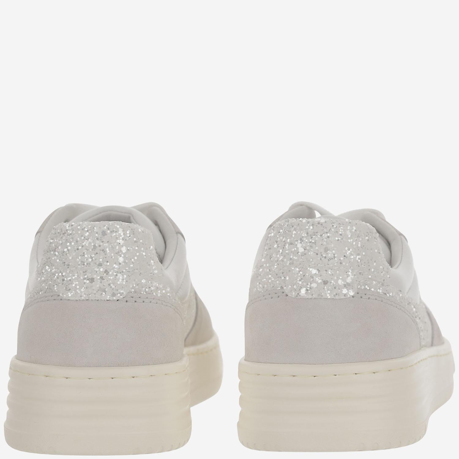 SNEAKERS IN PELLE CON LOGO GLITTER HXW6300FG50U4J B001 HOGAN 