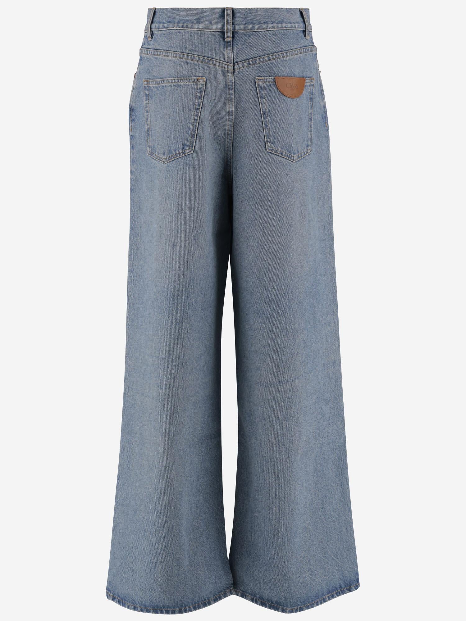 JEANS A GAMBA LARGA E VITA ALTA CH25UDP32253 44N CHLOE 