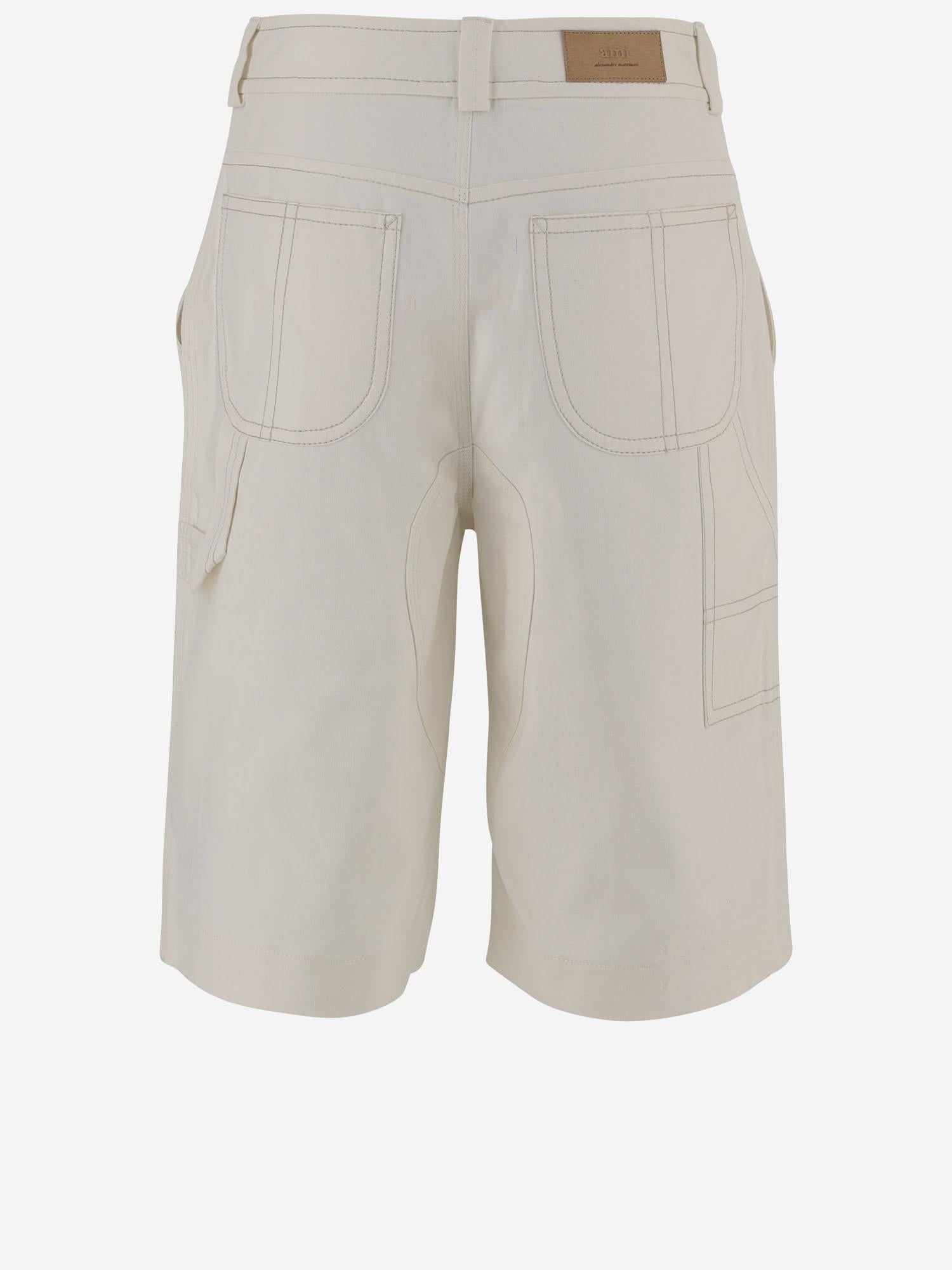 PANTALONI CORTI IN COTONE HSO834CO0211 136 AMI 