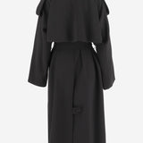 Trench nero in nylon 4455 41790019 F.IT 