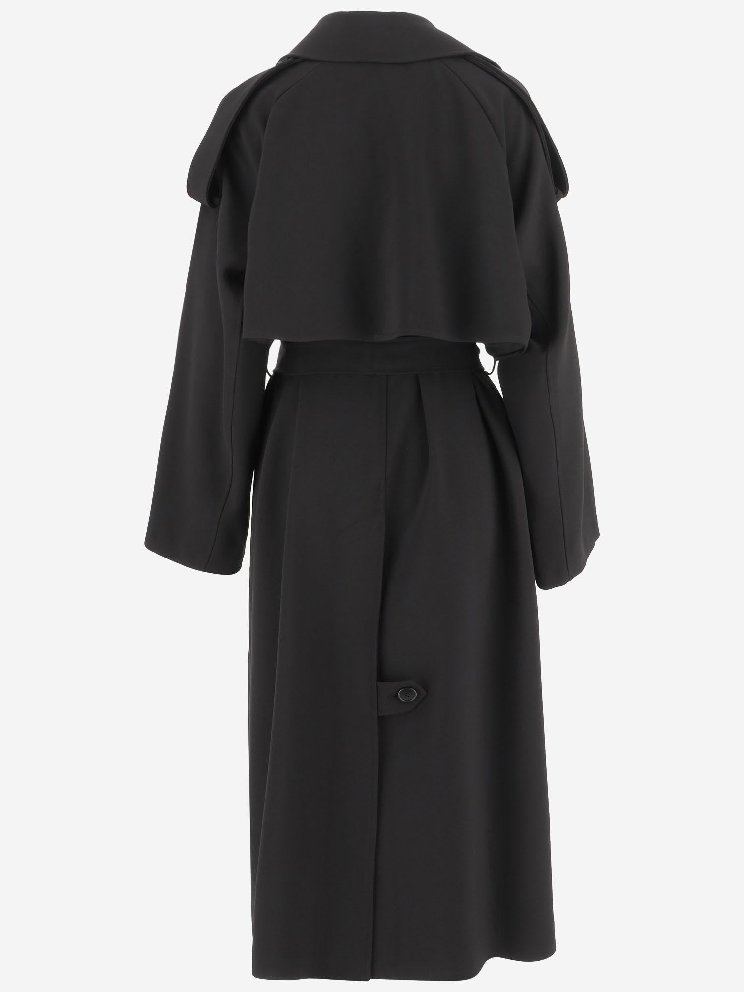 Trench nero in nylon 4455 41790019 F.IT 