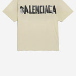 T-SHIRT CON LOGO LETTERING IN COTONE 764235 TSVK19501 BALENCIAGA 
