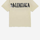 T-SHIRT CON LOGO LETTERING IN COTONE 764235 TSVK19501 BALENCIAGA 