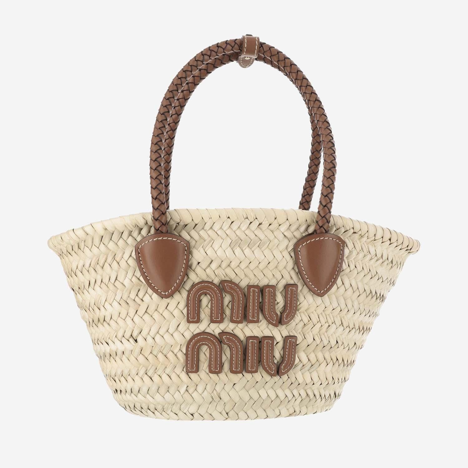 BORSA SHOPPING IN PALMITO 5BG273 2DDHF0A5T MIU MIU 