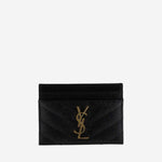 PORTACARTE CASSANDRE MATELASSÉ IN PELLE 423291 BOW011000 SAINT LAURENT 
