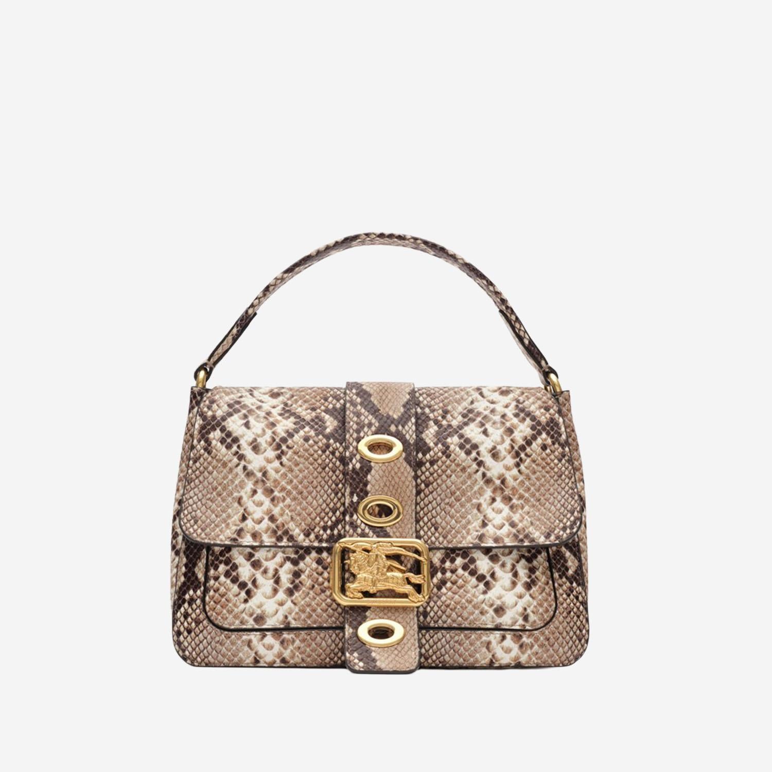 Borsa Rider piccola  in pelle 8126347 NATURALDKBROWN BURBERRY 