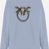 FELPA IN COTONE CON LOGO 100534 A33GE87 PINKO 