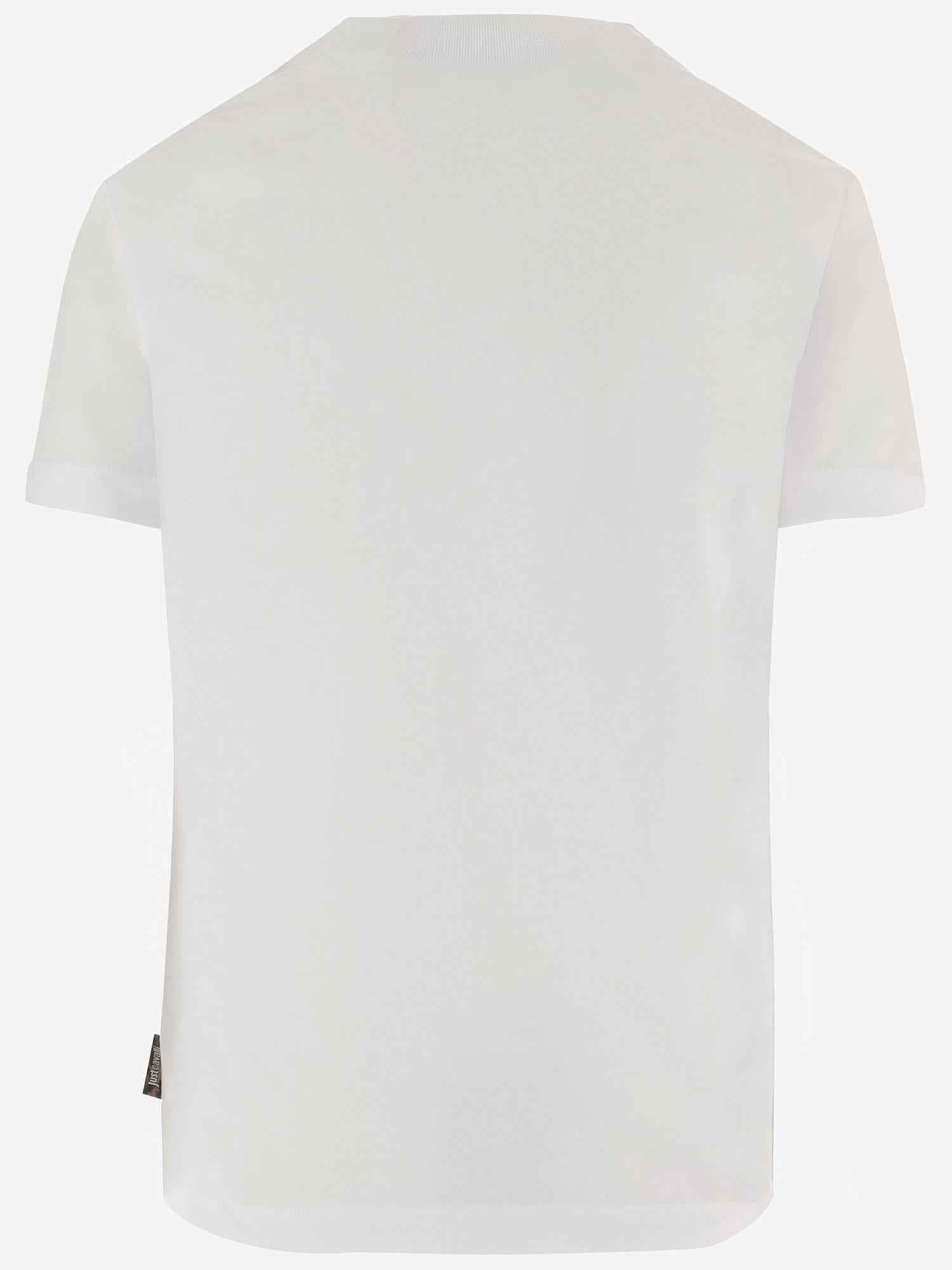 T-SHIRT IN COTONE CON STAMPA 80PAHT28 CJ500003 JUST CAVALLI 
