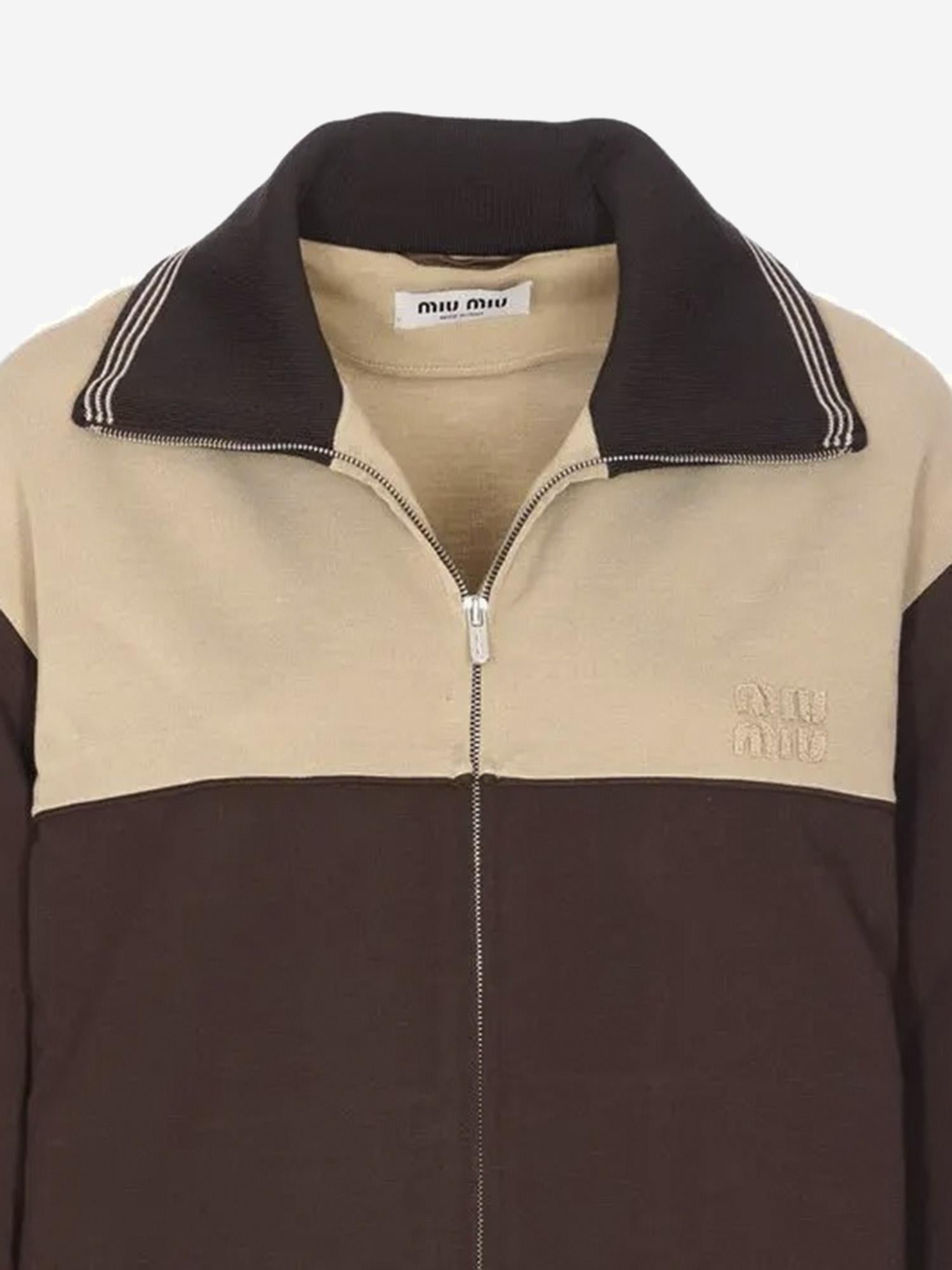 GIACCA CON PANNELLO A CONTRASTO MJLA02 18FXF049E MIU MIU 