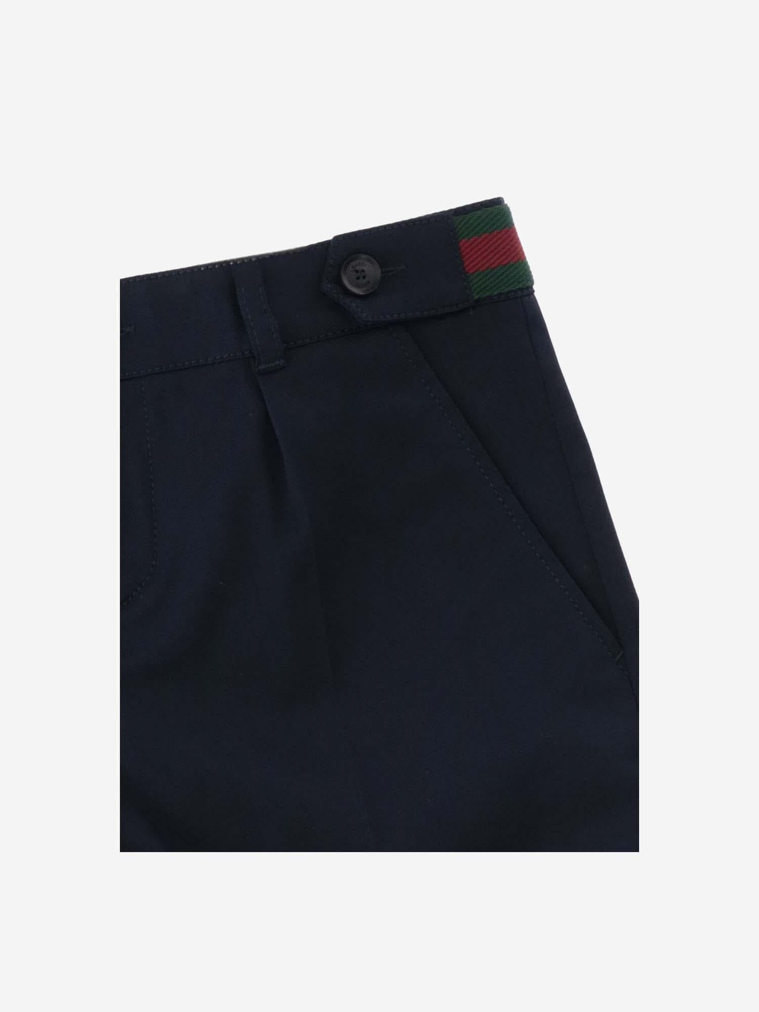 PANTALONI CORTI IN COTONE STRETCH 770549 XWA0I4080 GUCCI KIDS 