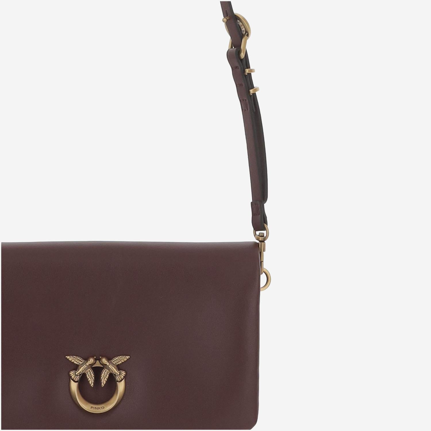 BORSA IN PELLE CON LOGO 106023 A0QOR49Q PINKO 