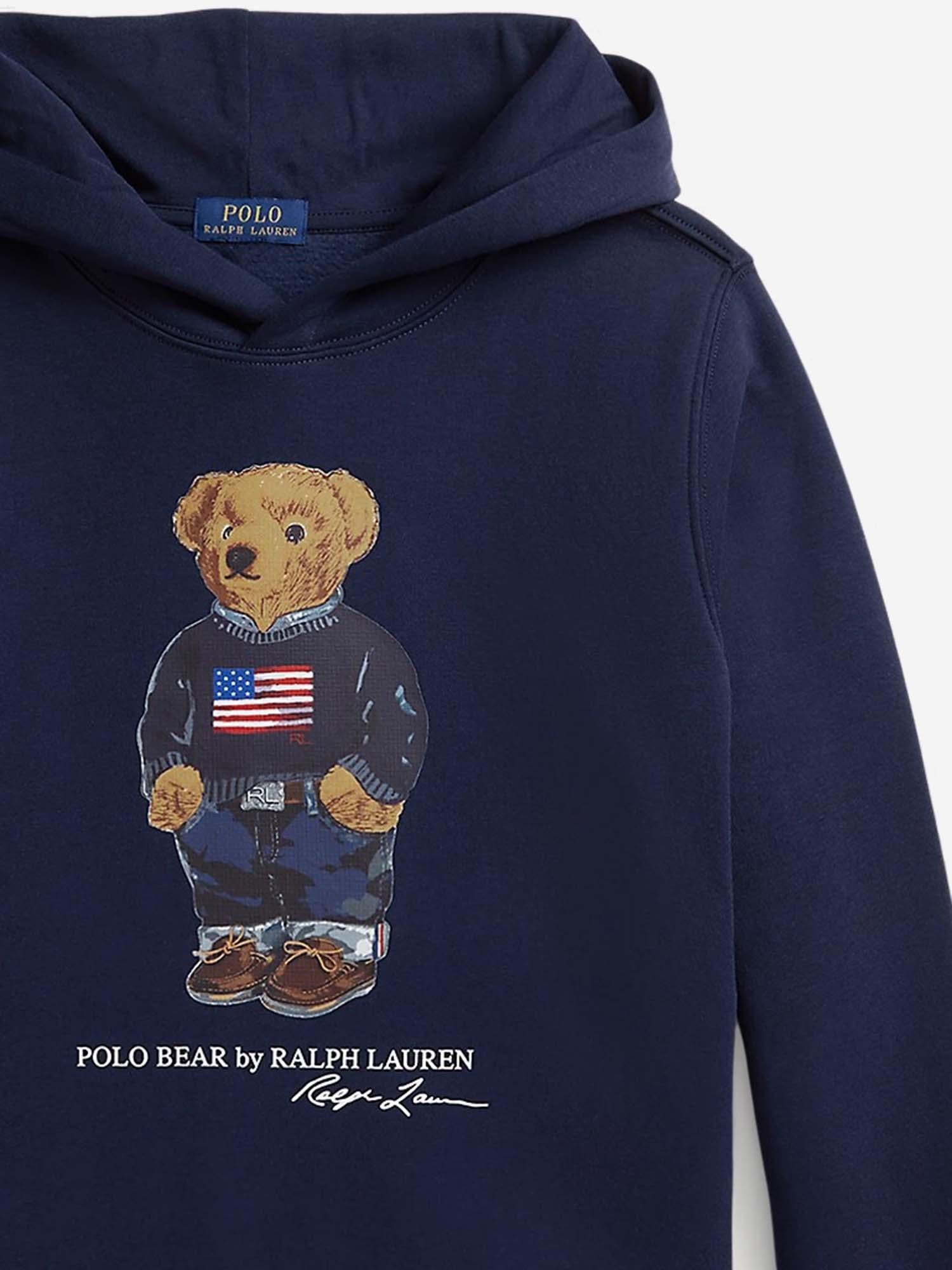 FELPA IN MISTO COTONE CON STAMPA POLO BEAR 323A10529 001 POLO RALPH LAUREN KIDS 