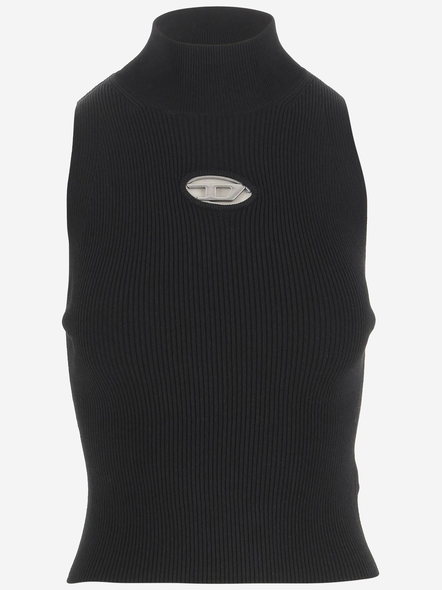 TOP IN MISTO VISCOSA CON LOGO A13020 0DLAX9XX DIESEL 
