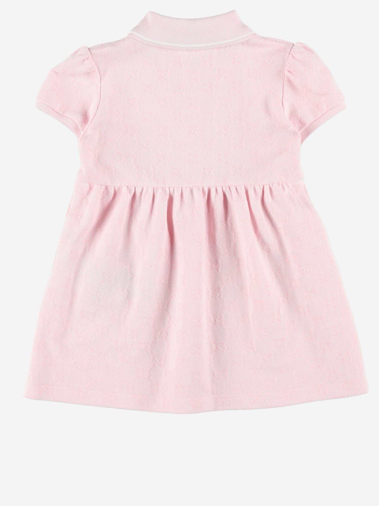 ABITO IN COTONE CON COLLETTO CLASSICO 852824 XJHBA5399 GUCCI KIDS 