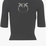 PULLOVER IN MISTO LANA A MANICHE CORTE CON LOGO 102017 A18MII2 PINKO 