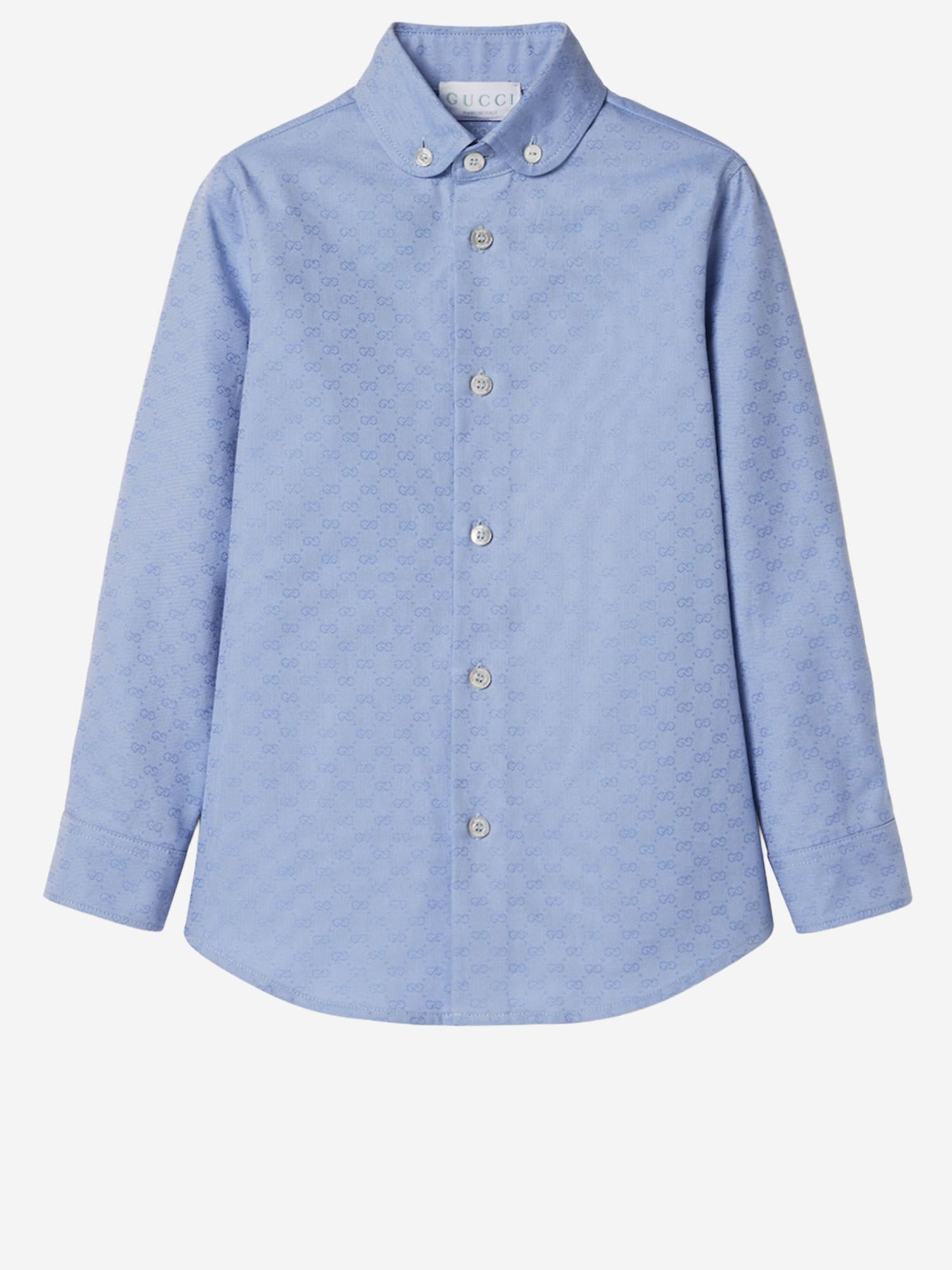 Camicia in cotone Oxford GG 824853 XWA5J4910 GUCCI KIDS 