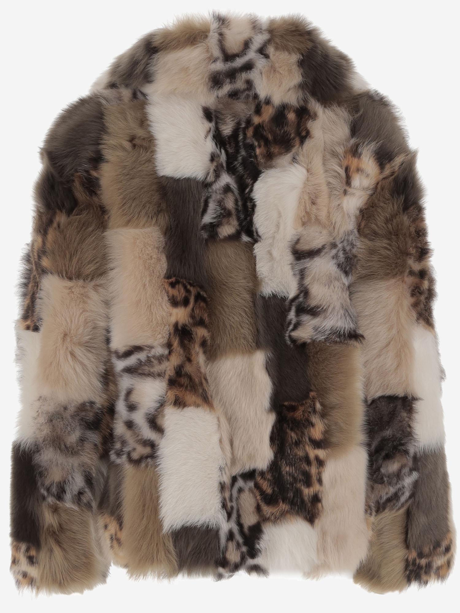 GIACCA IN SHEARLING COLOR-BLOCK 25133 304VARIANTEUNICA BLANCHA 