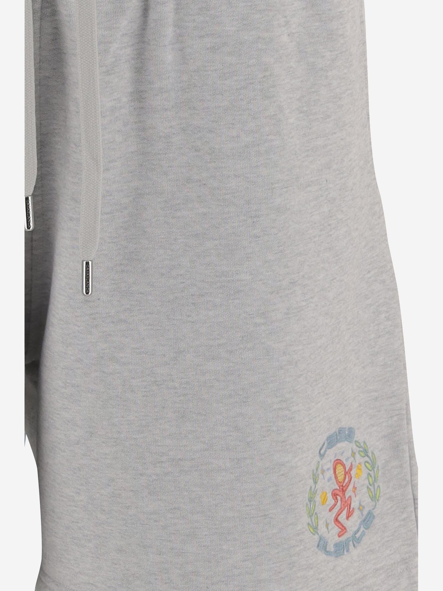 PANTALONI CORTI IN COTONE CON LOGO MSP26JTR003 01 CASABLANCA 