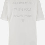 T-SHIRT IN COTONE CON LOGO 105526 A2S1Z05 PINKO 