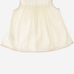 TOP SENZA MANICHE IN COTONE CON BORDI RICAMATI S06GBLW00030 103 BONPOINT KIDS 