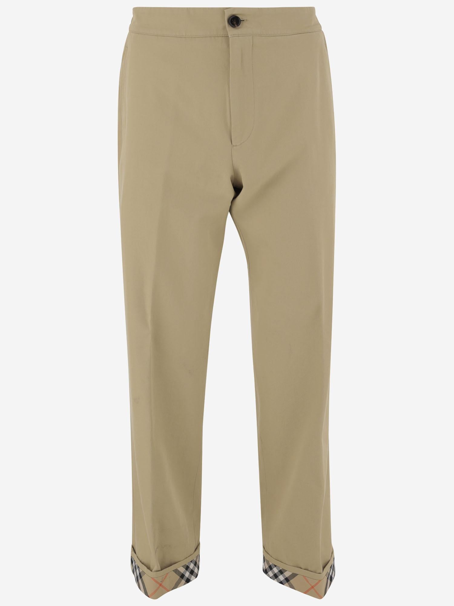 PANTALONI IN COTONE 8111203 HAMPER BURBERRY 