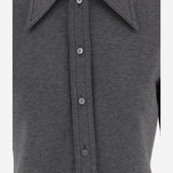 CAMICIA IN MISTO LANA CON COLLETTO AMPIO 836442 Z7AY91088 GUCCI 