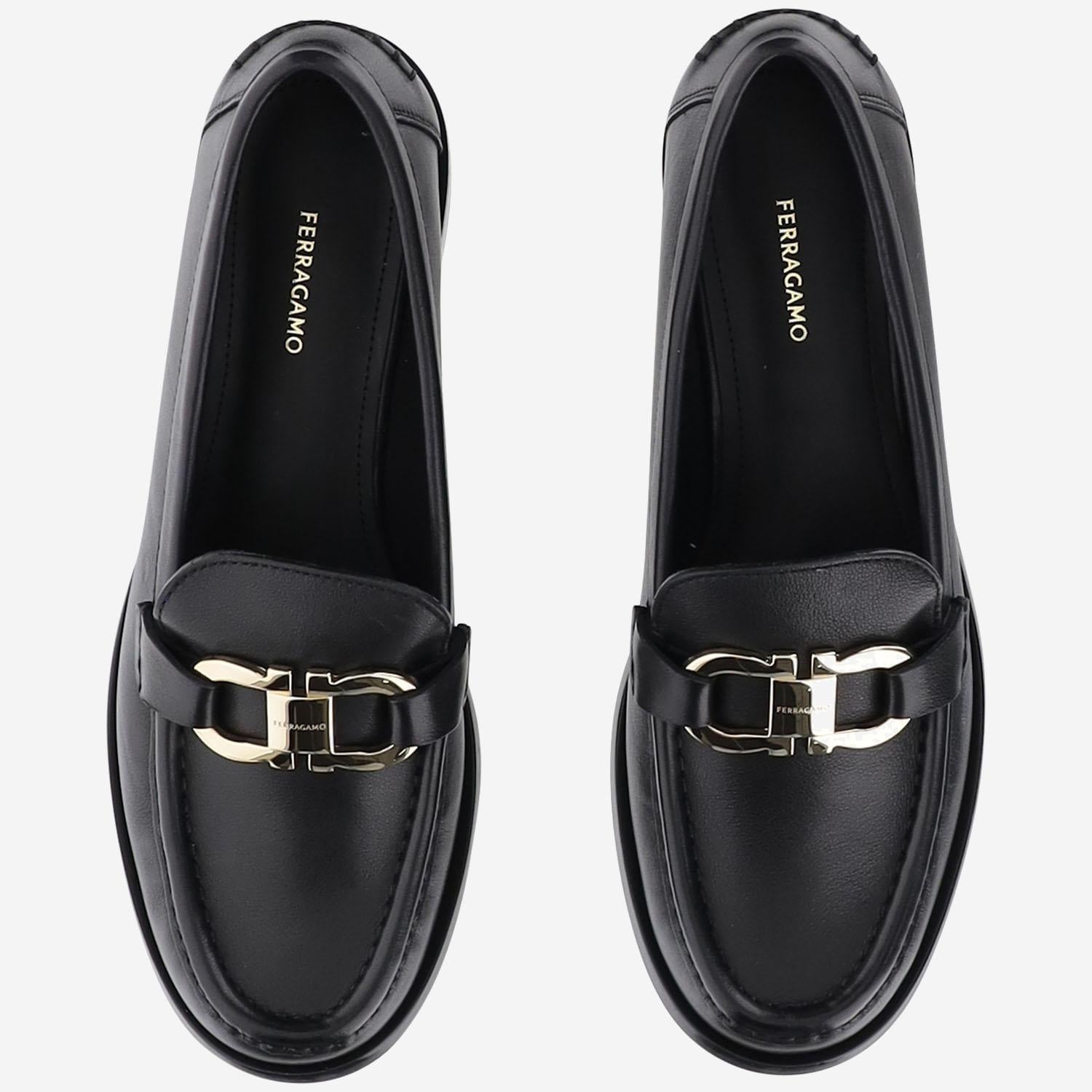 MOCASSINI ORNAMENTO GANCINI MARYAN2 001NERONERONERO SALVATORE FERRAGAMO 