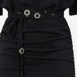 ABITO IN COTONE CON CINTURA 106909 A3ARZ99 PINKO 