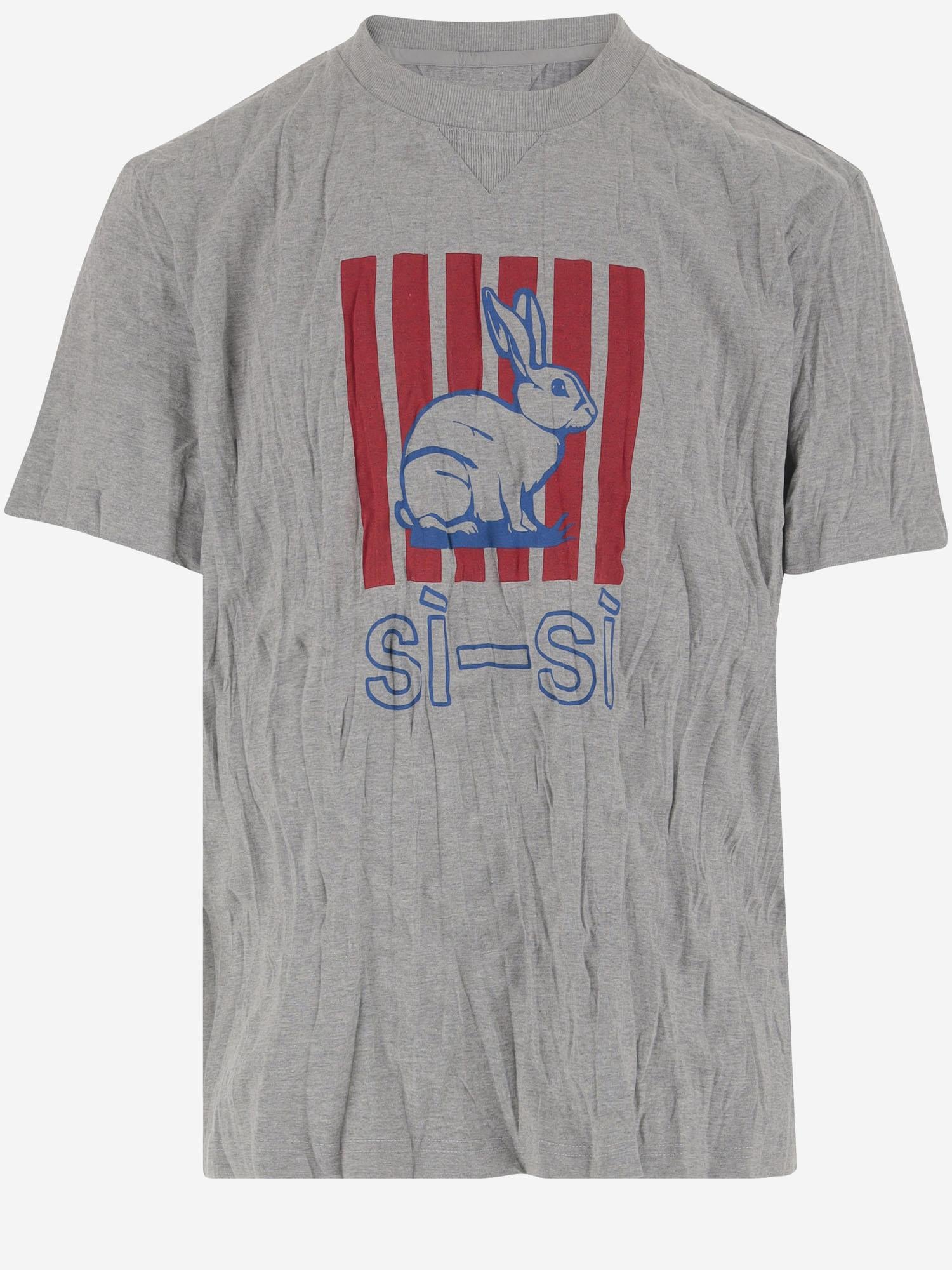 T-SHIRT A MANICHE CORTE CON STAMPA GRAFICA 833132 V5K501367 BOTTEGA VENETA 