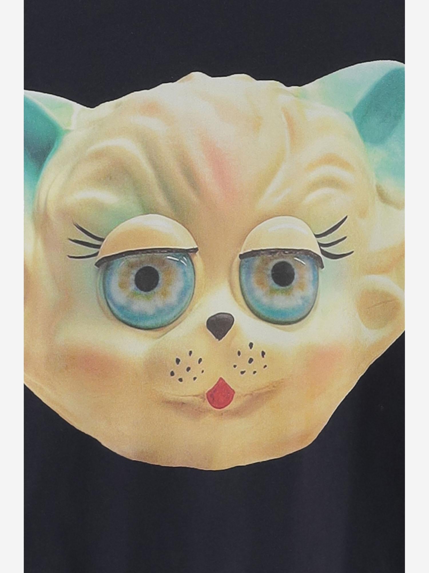 T-shirt in cotone con Stampa Le Chat De La Maison 8V3MG16P BD0598 VALENTINO 