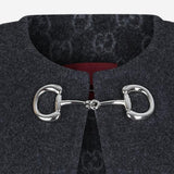 MANTELLA REVERSIBILE IN MISTO LANA CON MORSETTO 852796 ZAQW01179 GUCCI 