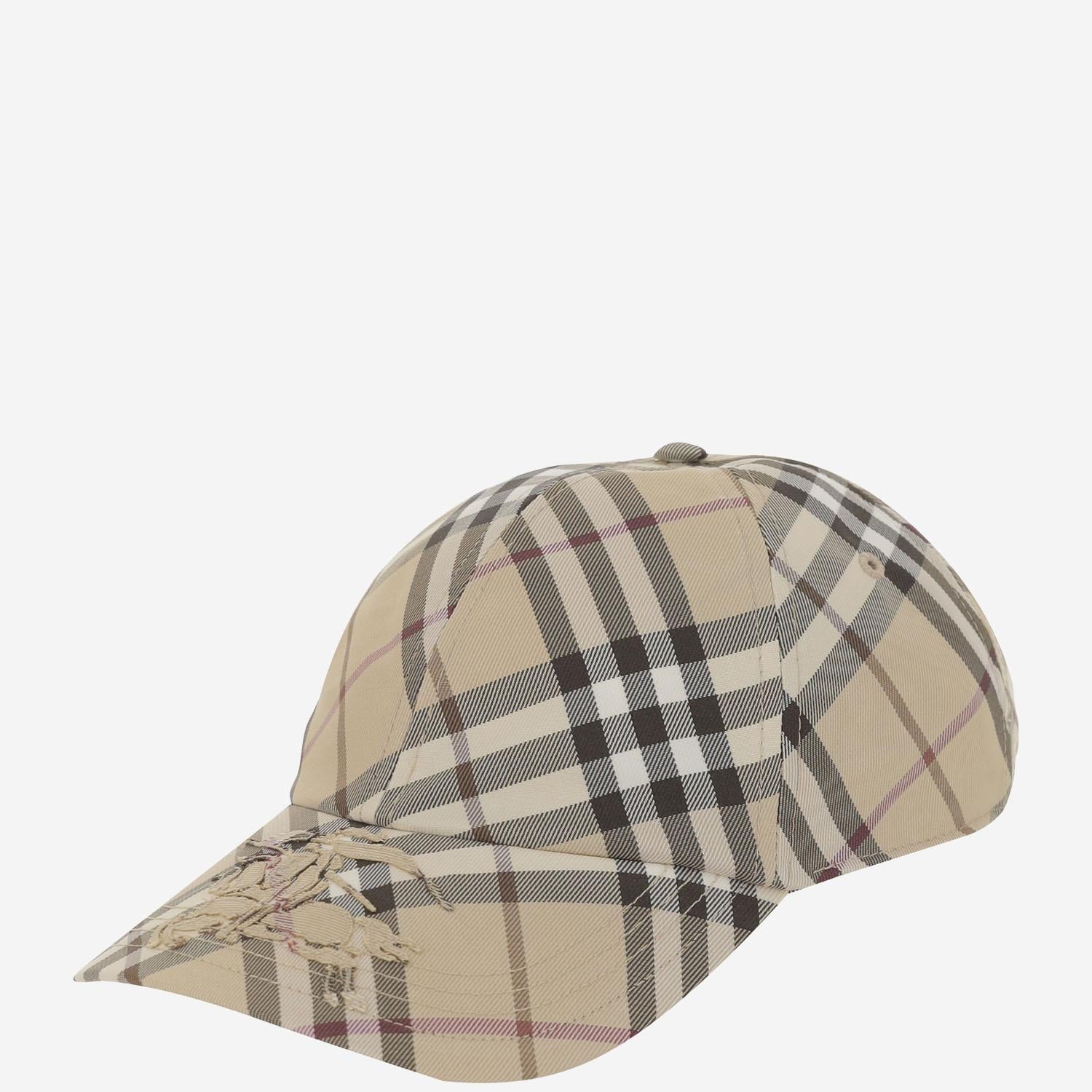 CAPPELLO DA BASEBALL CON MOTIVO CHECK 8102967 ALABASTERIPCHECK BURBERRY 