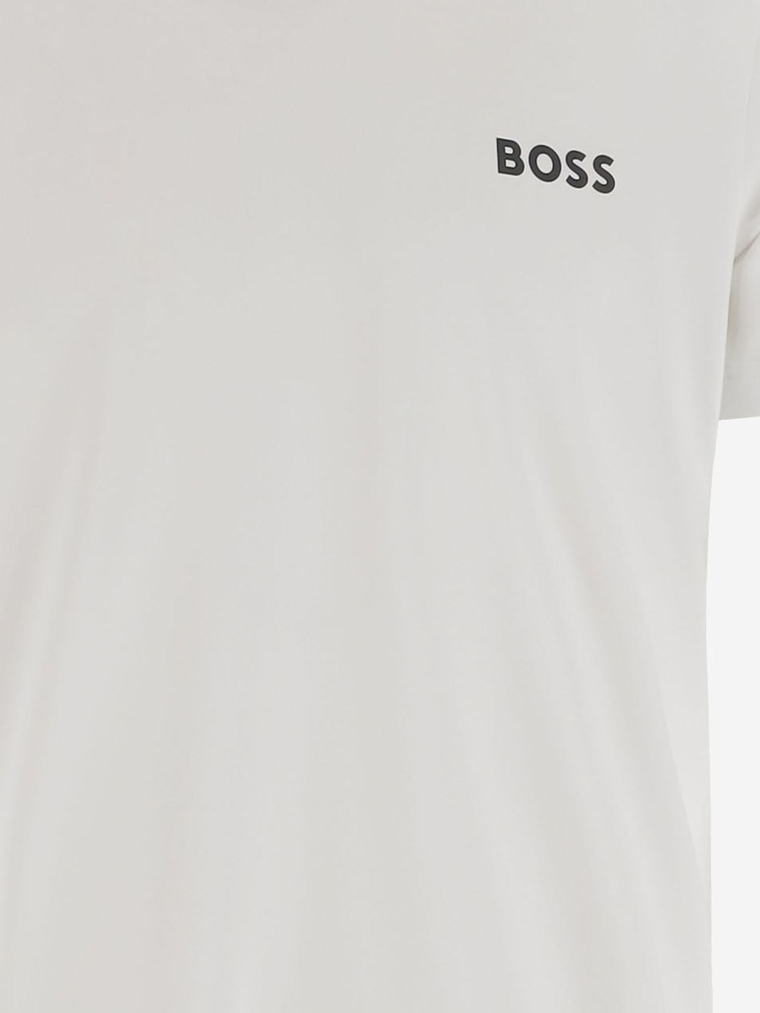 T-SHIRT IN NYLON STRETCH CON LOGO 50543328 100 HUGO BOSS 