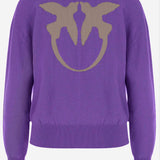 MAGLIONE IN LANA E CASHMERE CON LOGO 105561 A2SIYC6 PINKO 